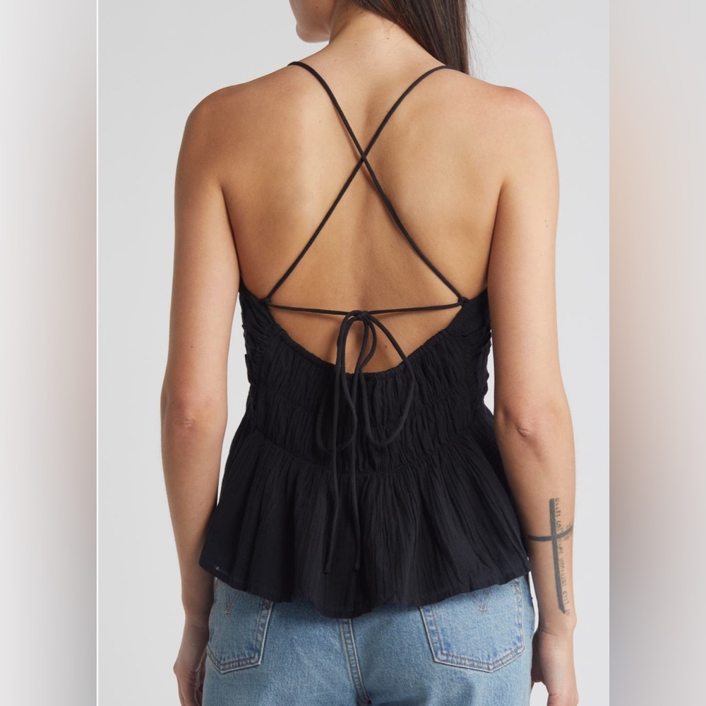 NEW…Treasure & Bond Gauze Peplum Top - Picture 2 of 4